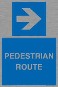 PEDESTRIAN ROUTE - right arrow